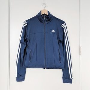 Navy blue Adidas track jacket